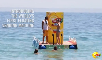 World's First Floating Vending Machine