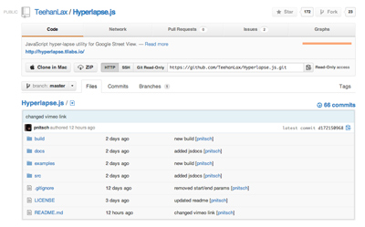 Google Street View Hyperlapse