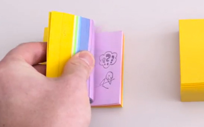 Post-it flip-book movie
