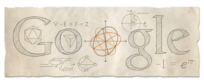 Google オイラーの多面体定理やオイラー角などで有名な、レオンハルト・オイラー生誕306周年ロゴに！