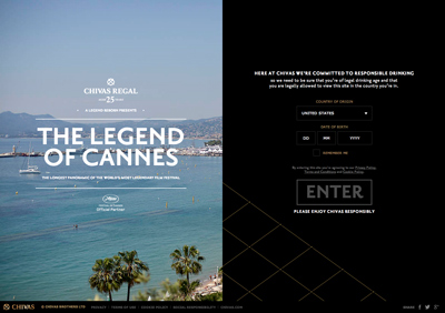 Chivas Regal 25 Presents: The Legend of Cannes. 