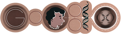 Google DNAの二重螺旋構造の解明に繋がる成果を残したロザリンド・フランクリン生誕93周年ロゴに！