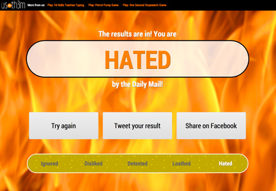 How Much Are You Hated By The Daily Mail? - by UsVsTh3m