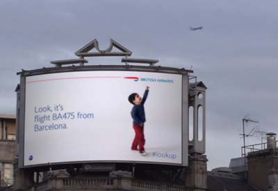 British Airways - #lookup in Piccadilly Circus