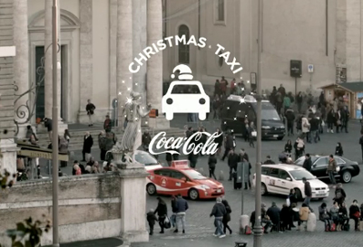 Coca-Cola Christmas Taxi in Rome