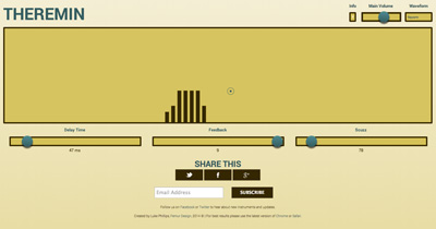 Theremin - A Playable Touch Synthesizer Using Web Audio API