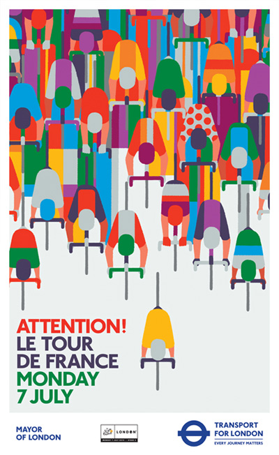 Le Tour de France Above Poster