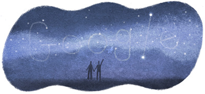 Google 7月7日は七夕。天の川が広がるイラストロゴに！