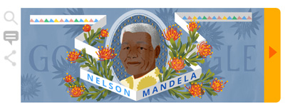 Google ネルソン・マンデラ生誕96周年を記念して、彼の残した言葉をたどるストーリーロゴに！