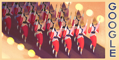 Google 阿波踊りのイラストロゴに！