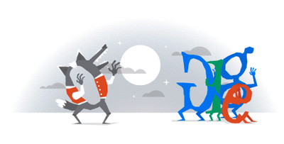 Google ハッピーハロウィンで、リロードすると変わるアニメーションロゴに！