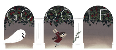 Google ハッピーハロウィンで、リロードすると変わるアニメーションロゴに！