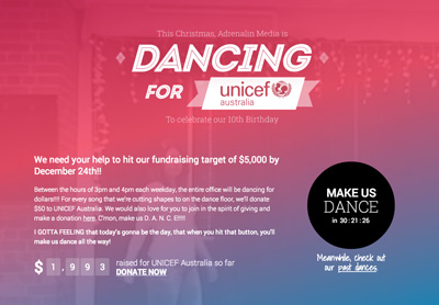 Adrenalin Media - Dancing for UNICEF!