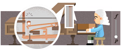 Google ピアノを発明したと言われるバルトロメオ・クリストフォリ生誕360周年記念ロゴに！