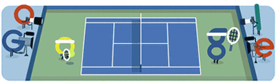 Google 全米オープンテニス開幕のアニメーションGIFロゴに！