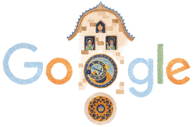 Google プラハの天文時計誕生605周年記念ロゴに！