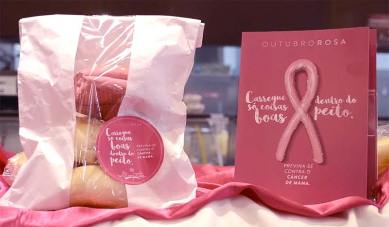 The pink bread against cancer breast
