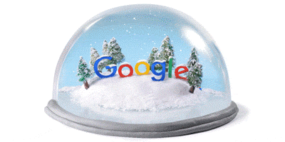 Google 冬至でスノードームのGIFアニメーションロゴに！