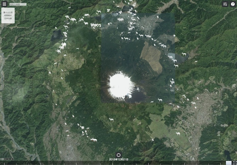 富士山動物交通事故死マップ