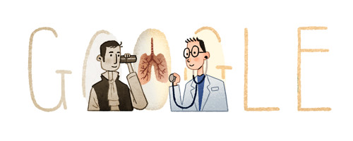 Google 聴診器を発明したフランスの医師ルネ・ラエンネック生誕235周年ロゴに！