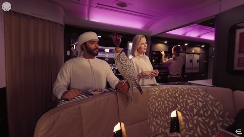 Etihad A380 Virtual Reality experience featuring Nicole Kidman