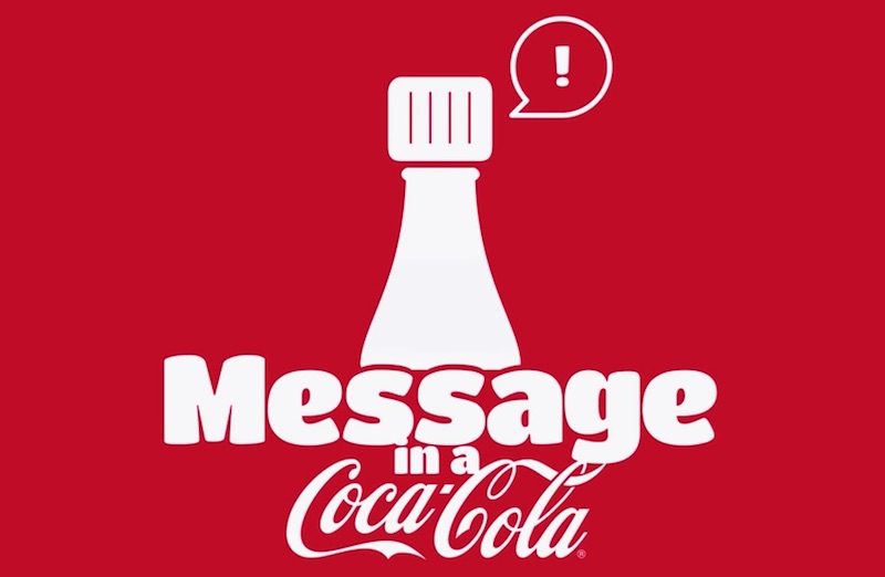 Message in a Coca-Cola bottle