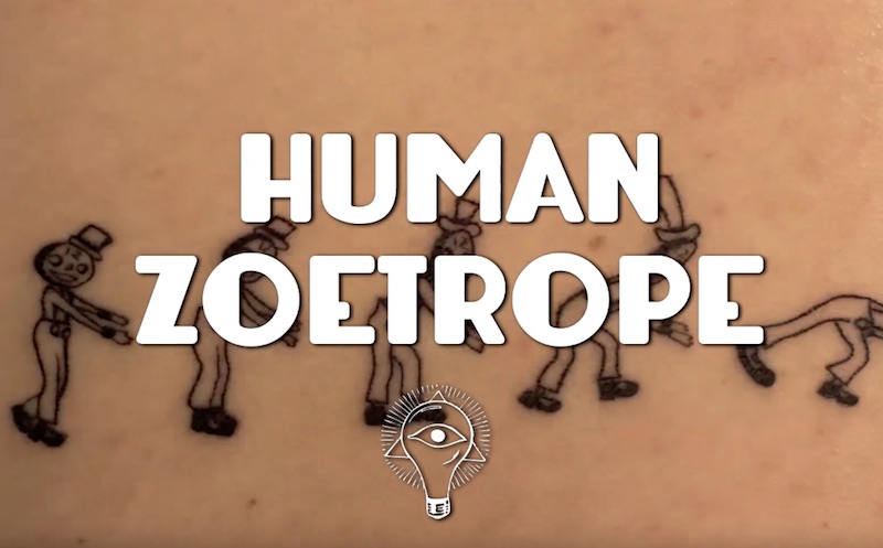 Human Zoetrope (Tattoo Animation)