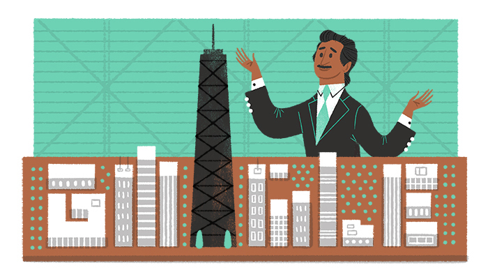 Google 構造技術者ファズラー・ラーマン・カーン生誕88周年ロゴに！