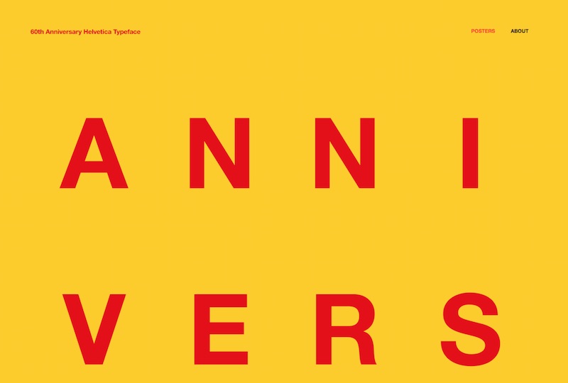 60th Anniversary Helvetica Typeface
