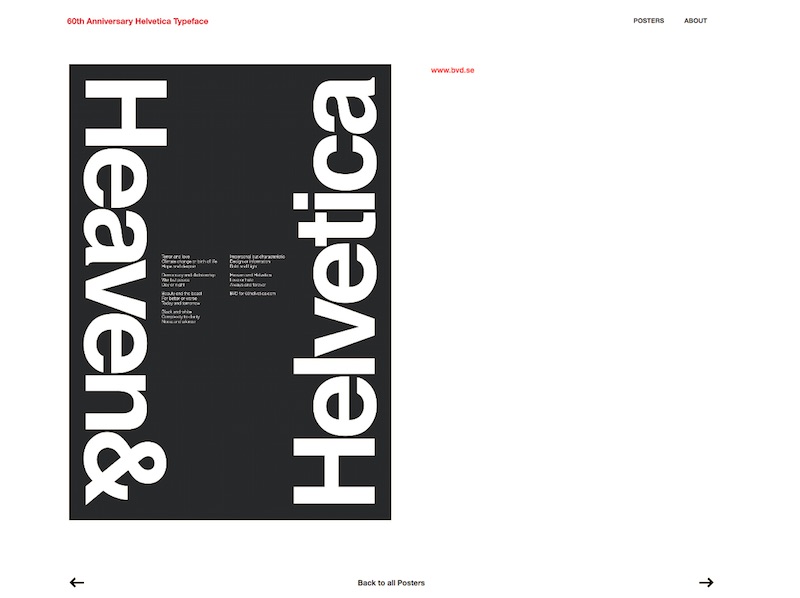 60th Anniversary Helvetica Typeface