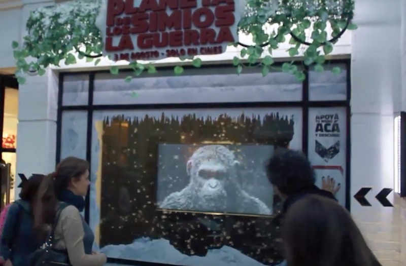 War for the Planet of the Apes │ Interactive window display