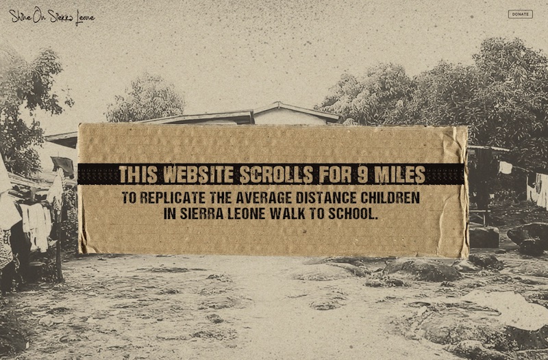 Shine on Sierra Leone - 9 Mile Scroll