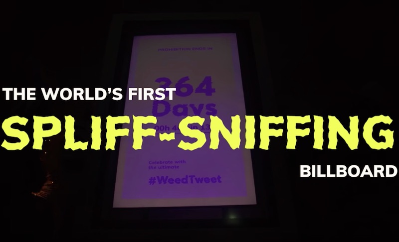 The World's first Spliff-Sniffing Billboard