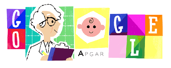 Google ヴァージニア・アプガー博士生誕109周年記念ロゴに！
