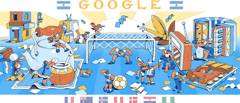 Google 2018年ワールドカップ - 3 日目ロゴに！