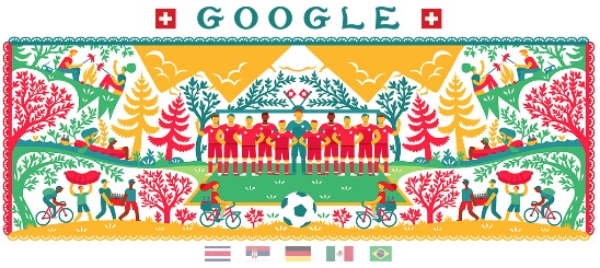 Google 2018年ワールドカップ - 4 日目ロゴに！