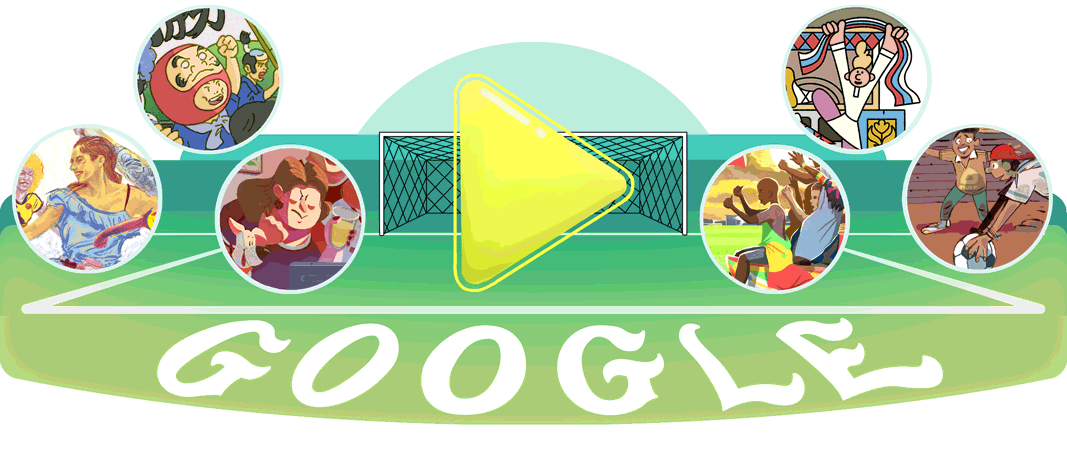 Google 2018年ワールドカップ - 6 日目ロゴに！