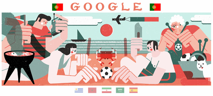 Google 2018年ワールドカップ - 7 日目ロゴに！