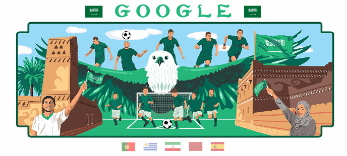 Google 2018年ワールドカップ - 7 日目ロゴに！