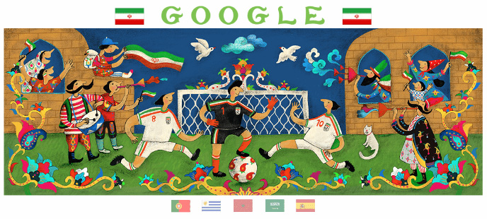 Google 2018年ワールドカップ - 7 日目ロゴに！