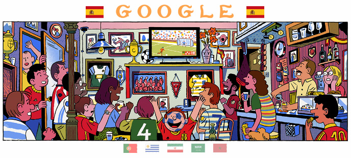 Google 2018年ワールドカップ - 7 日目ロゴに！