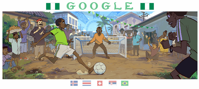 Google 2018年ワールドカップ - 9 日目ロゴに!