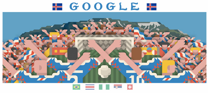 Google 2018年ワールドカップ - 9 日目ロゴに!