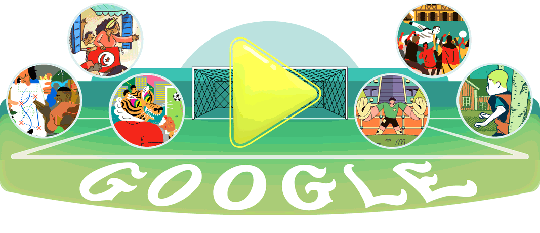 Google 2018年ワールドカップ - 910 日目ロゴに！