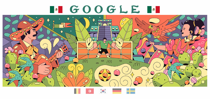 Google 2018年ワールドカップ - 10 日目ロゴに！