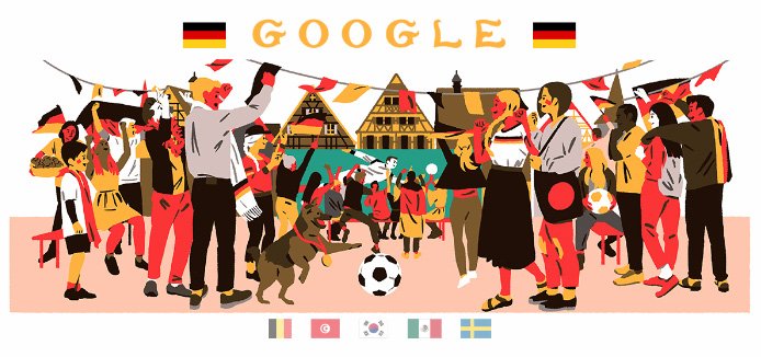 Google 2018年ワールドカップ - 10 日目ロゴに！