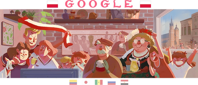 Google 2018年ワールドカップ - 10 日目ロゴに！