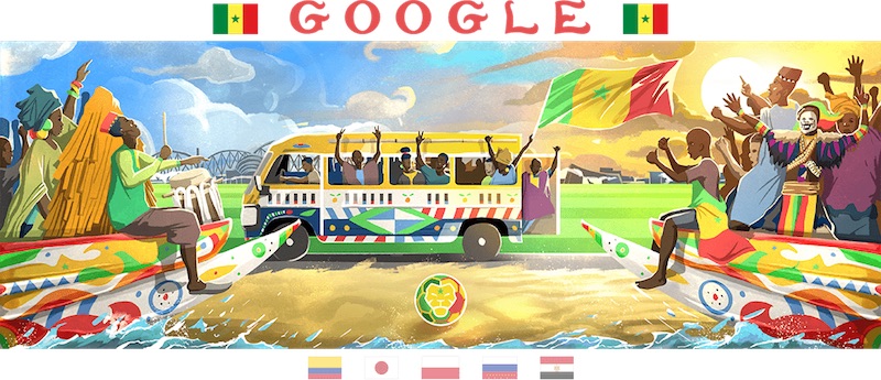 Google 2018年ワールドカップ - 9 日目ロゴに！