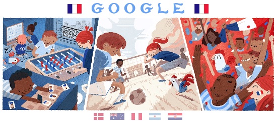 Google 2018年ワールドカップ - 13 日目ロゴに！