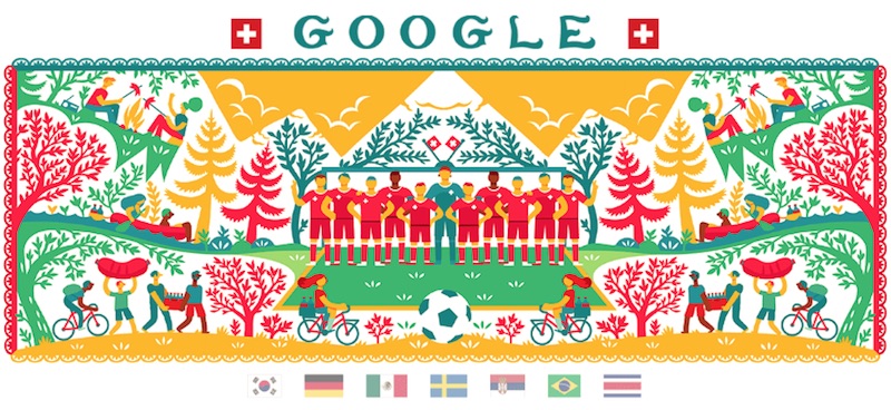 Google 2018年ワールドカップ - 14 日目ロゴに！